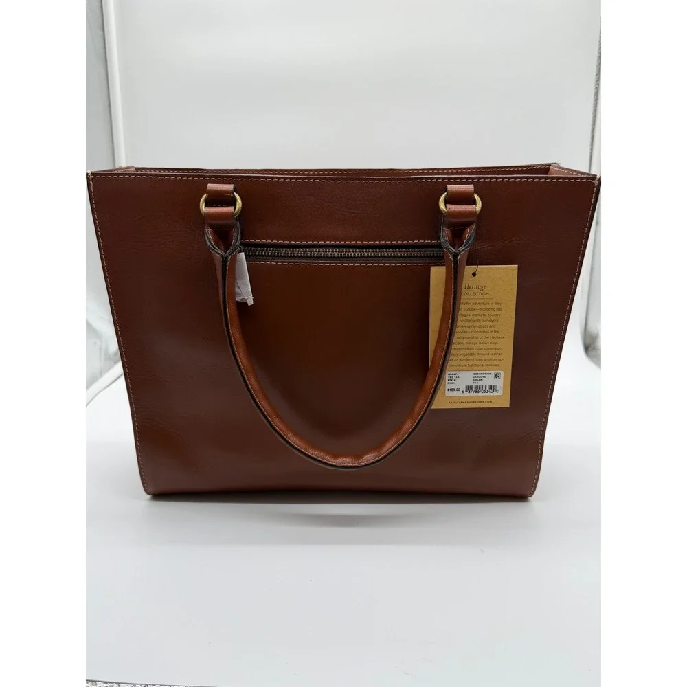 Patricia Nash Zancona Tan Leather Tote Heritage Collection Studded‎ P18001 NEW